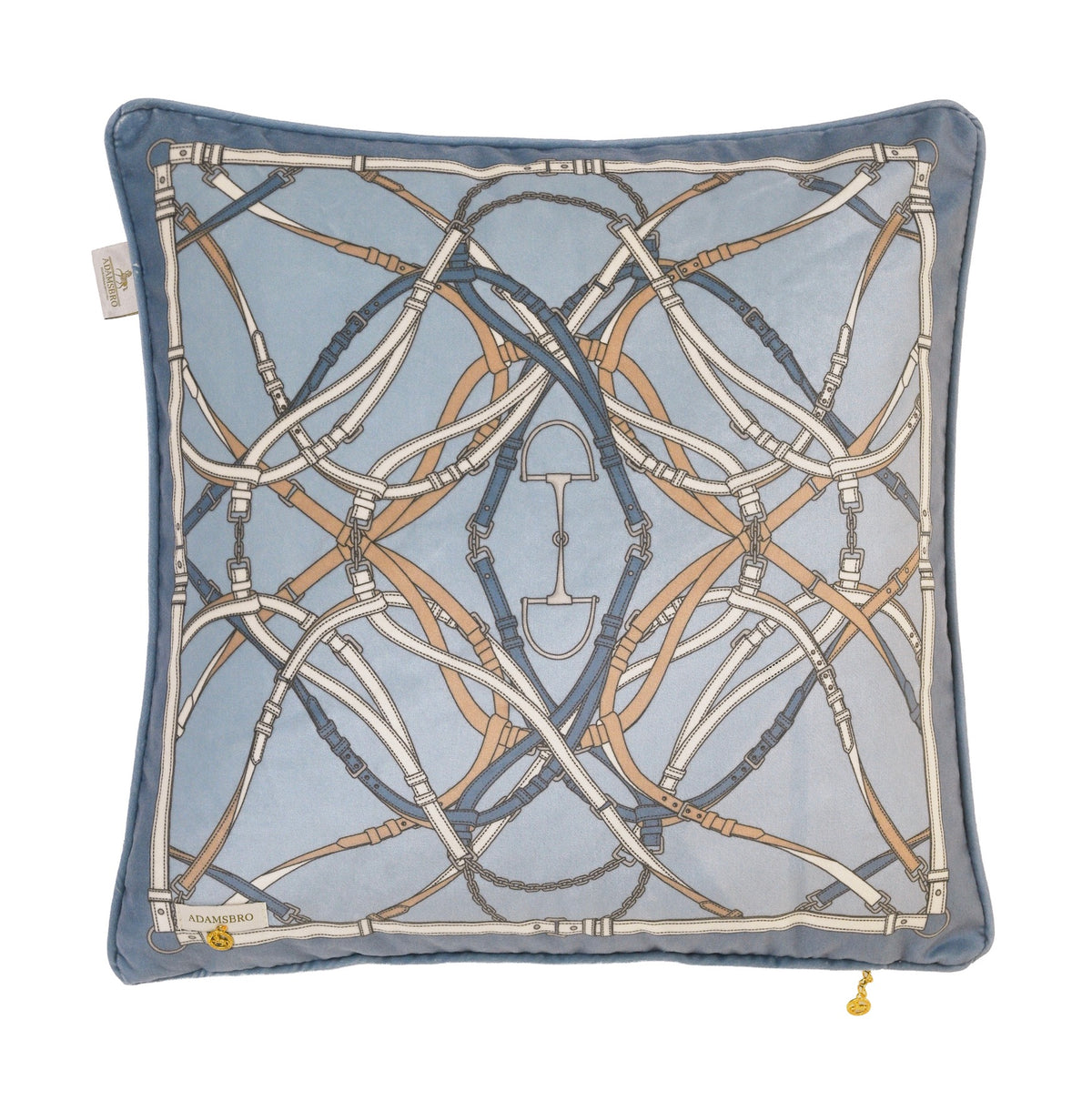 Bite velvet cushion Denim Blue