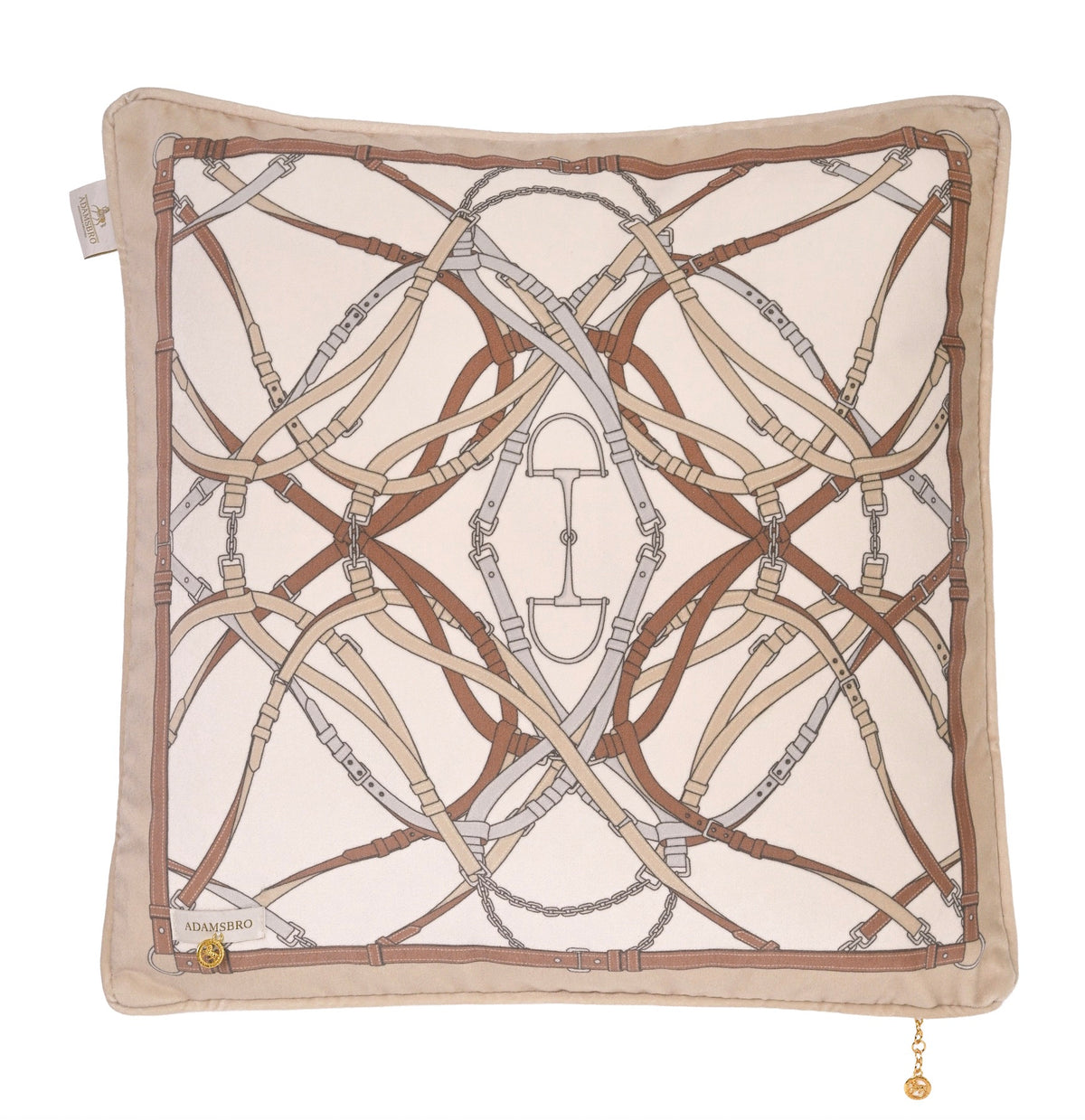 Bite velvet cushion Nougat