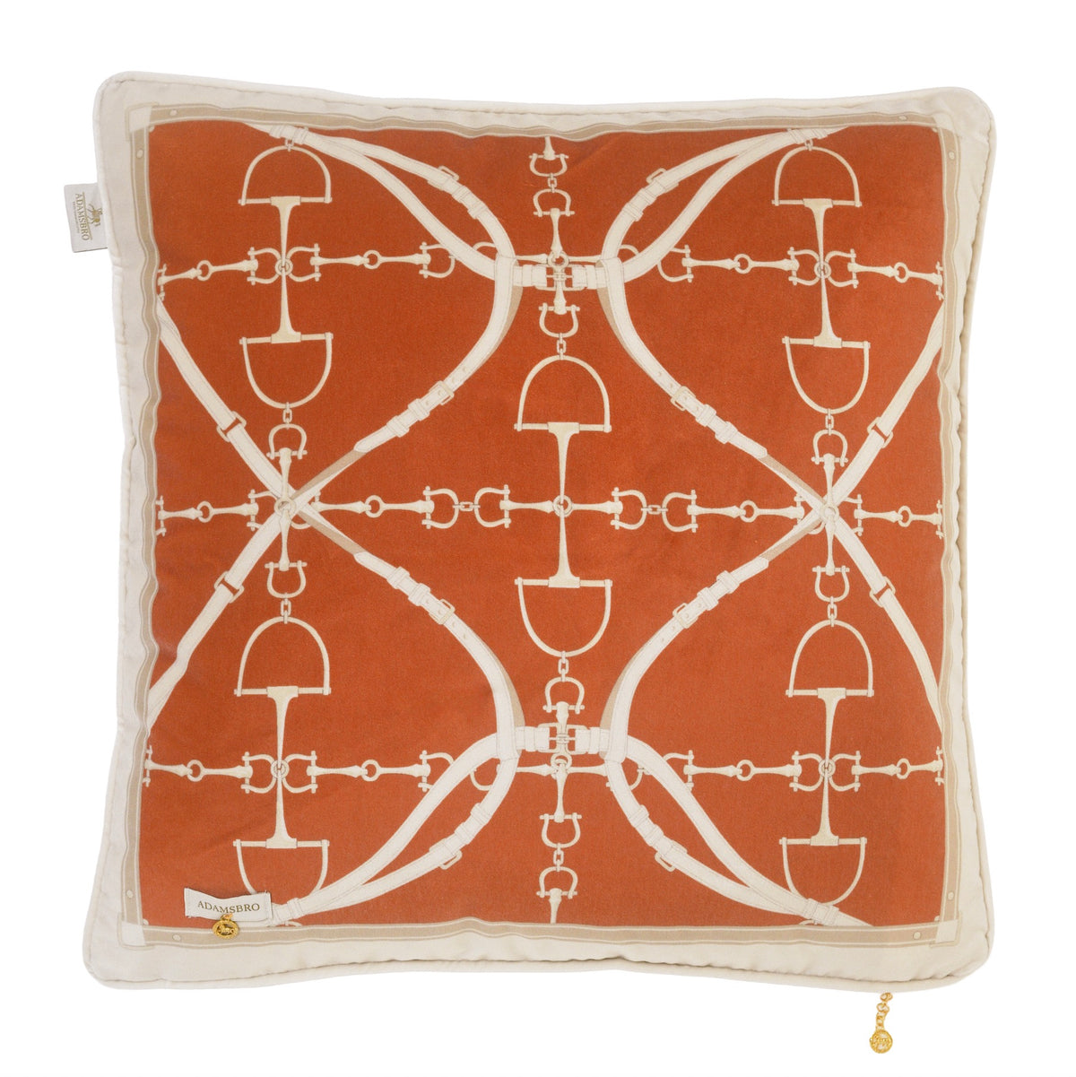 Bite Luxury velvet cushion Rust Orange