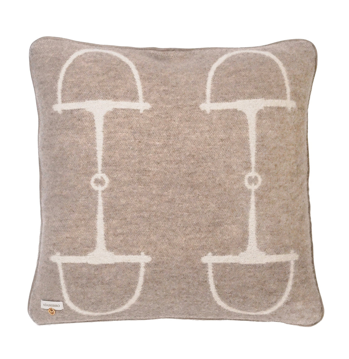 Luxury Cushion in 100% New Zealand Lambswool Beige Melange