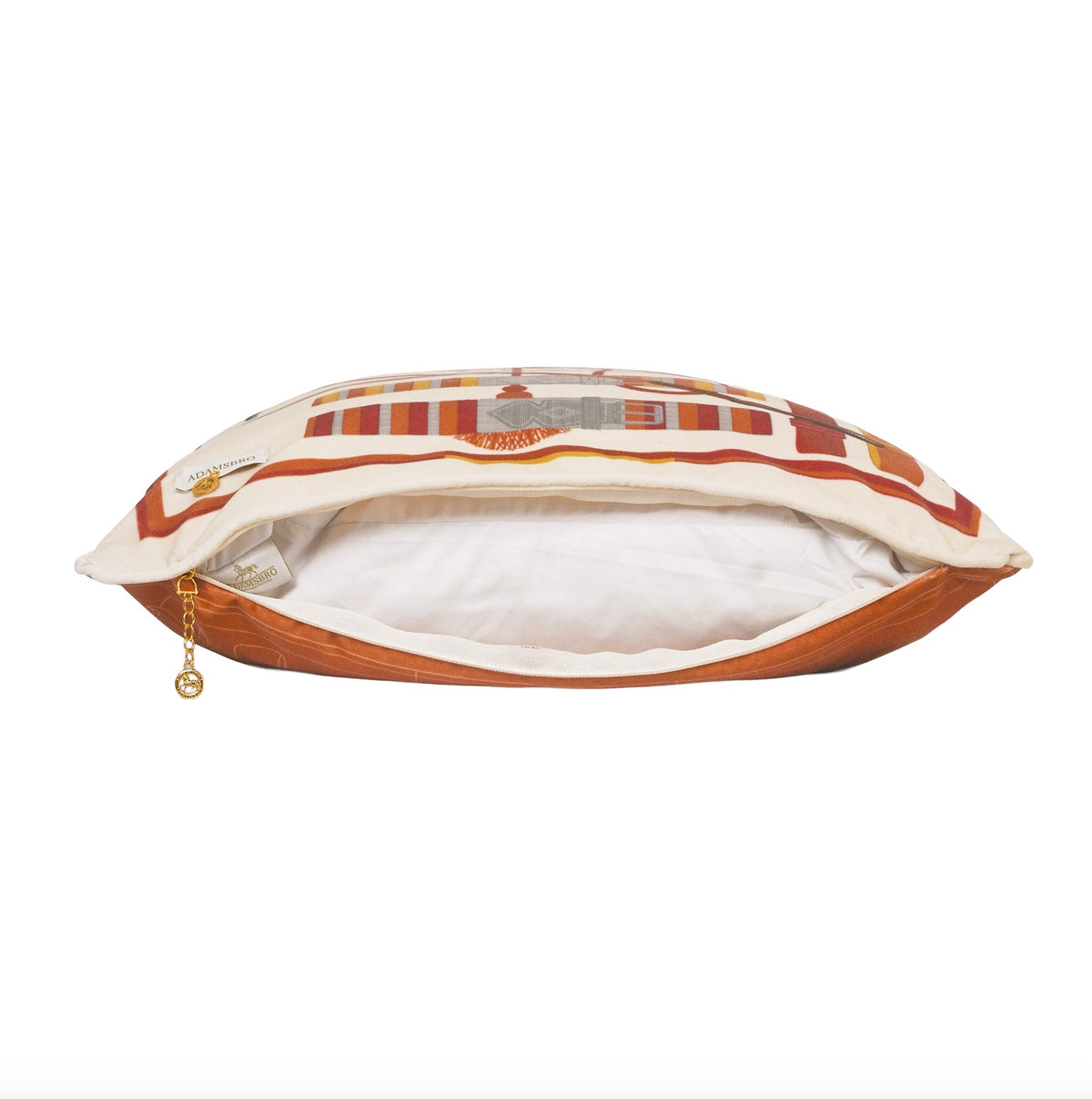 Reins velvet cushion Rust reversible