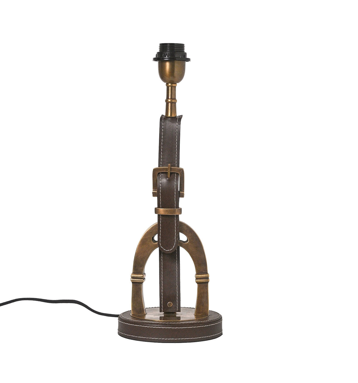 Vintage Brass Stirrup Table Lamp