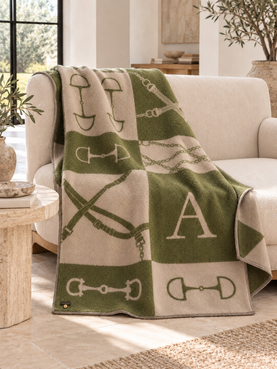 Throw Classic New Zeeland lambswool Green
