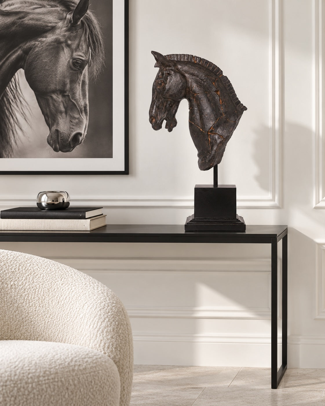 Horse Decor Antique Black