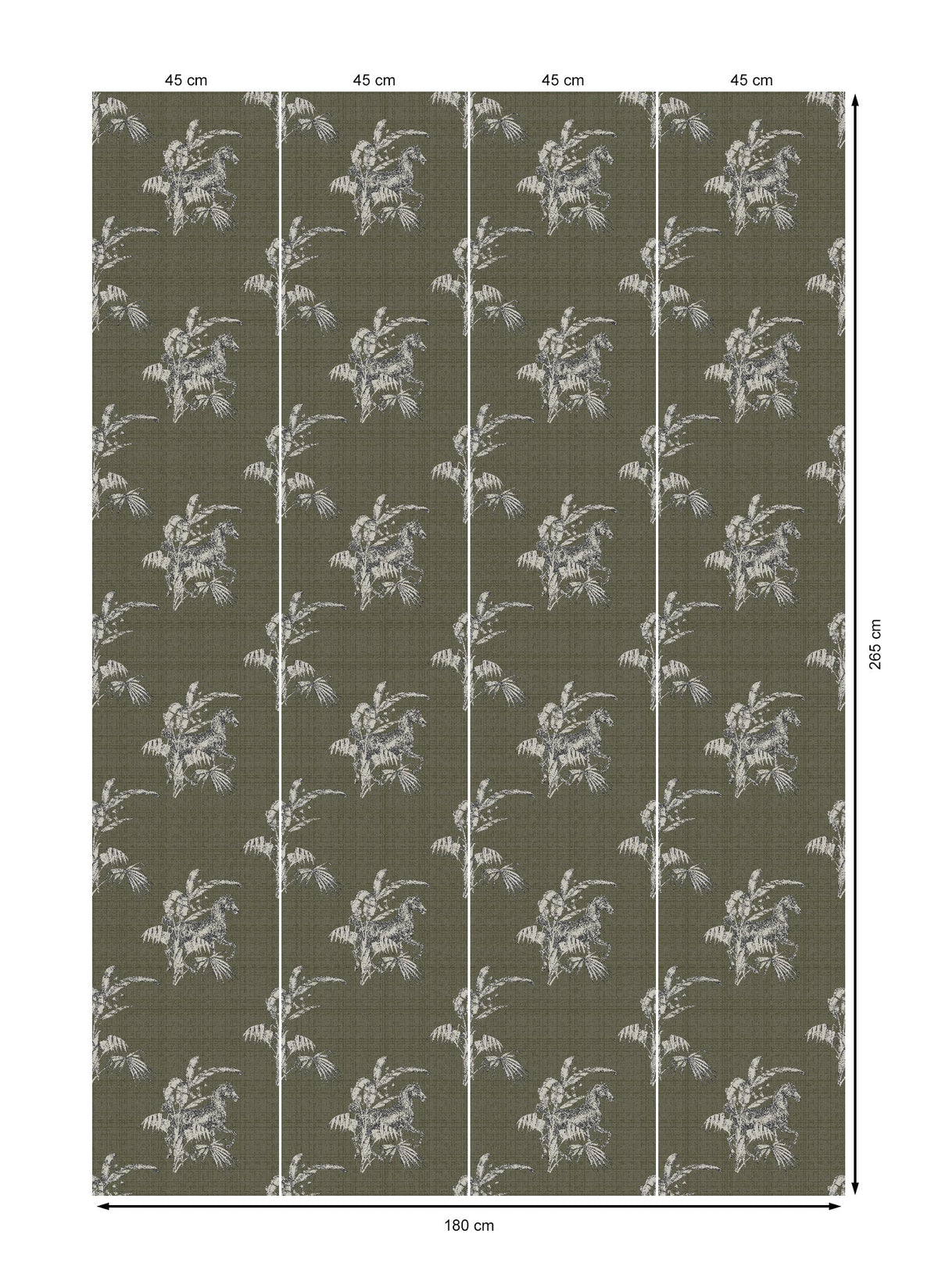 17-09-020-40/P WALLPAPER SAMPLE NEW HORSE OLIVE