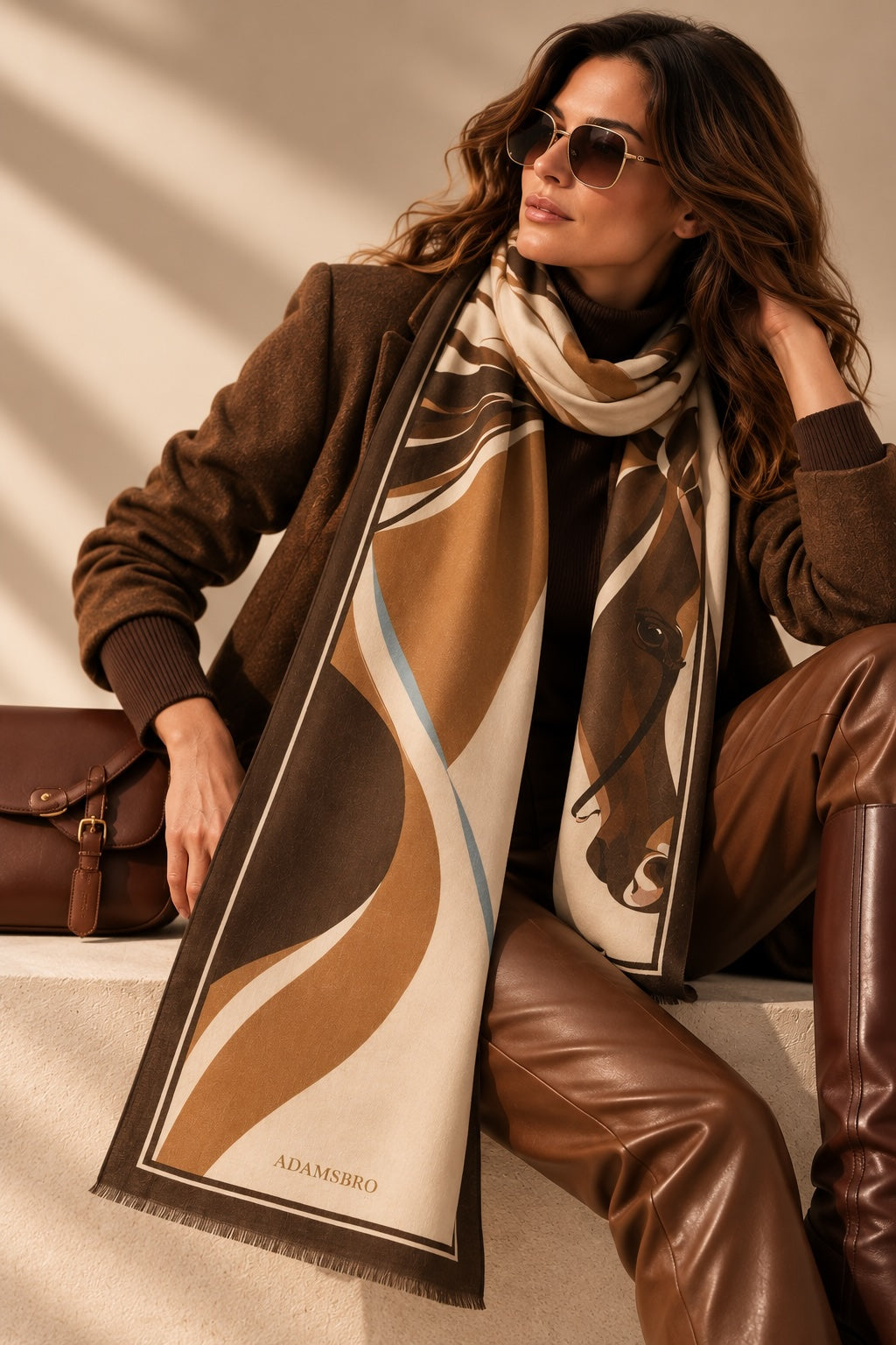 CASHMERE SCARF WINDY HORSE
