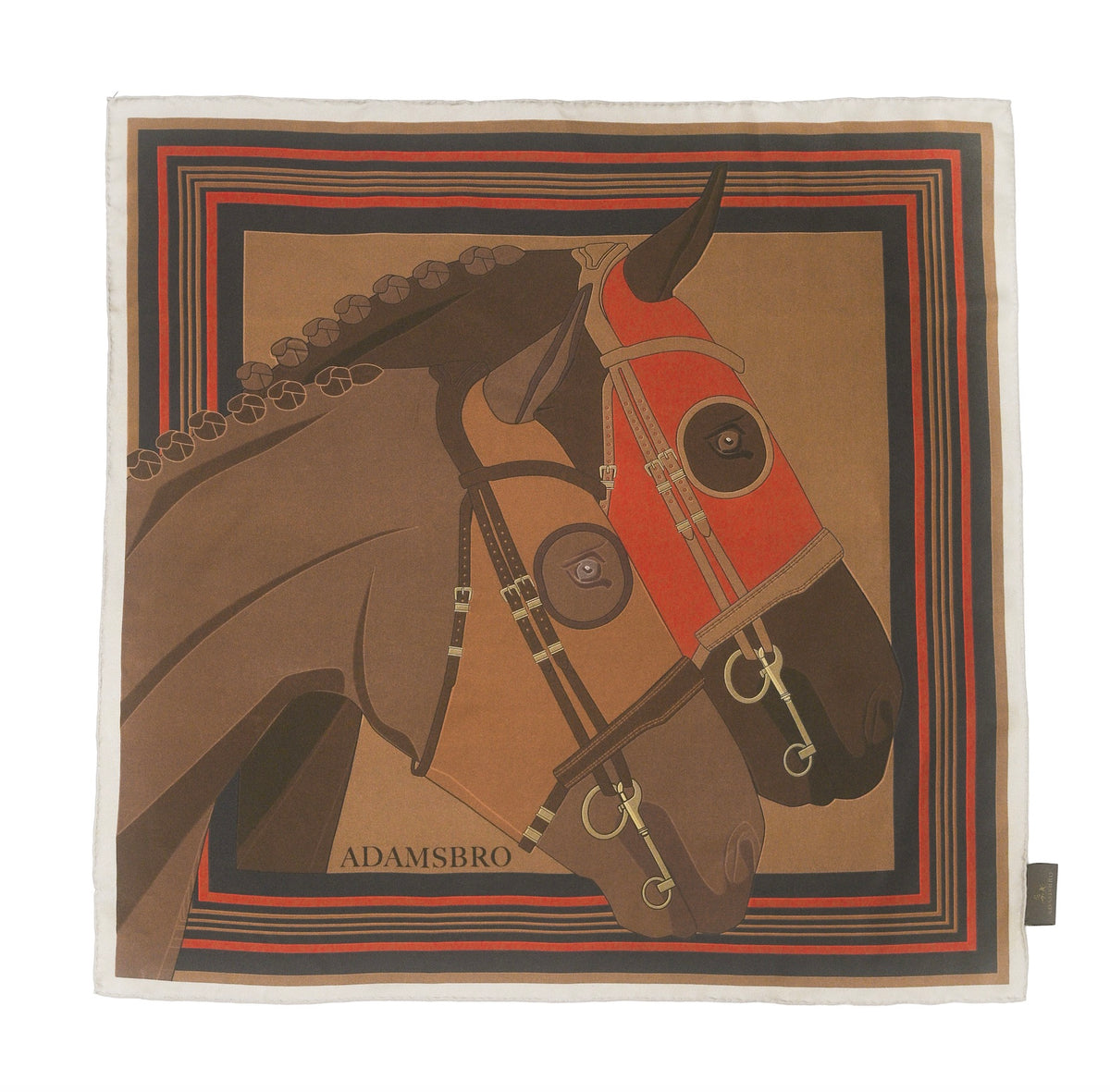 Mulberry Silk Scarf Frame Horse