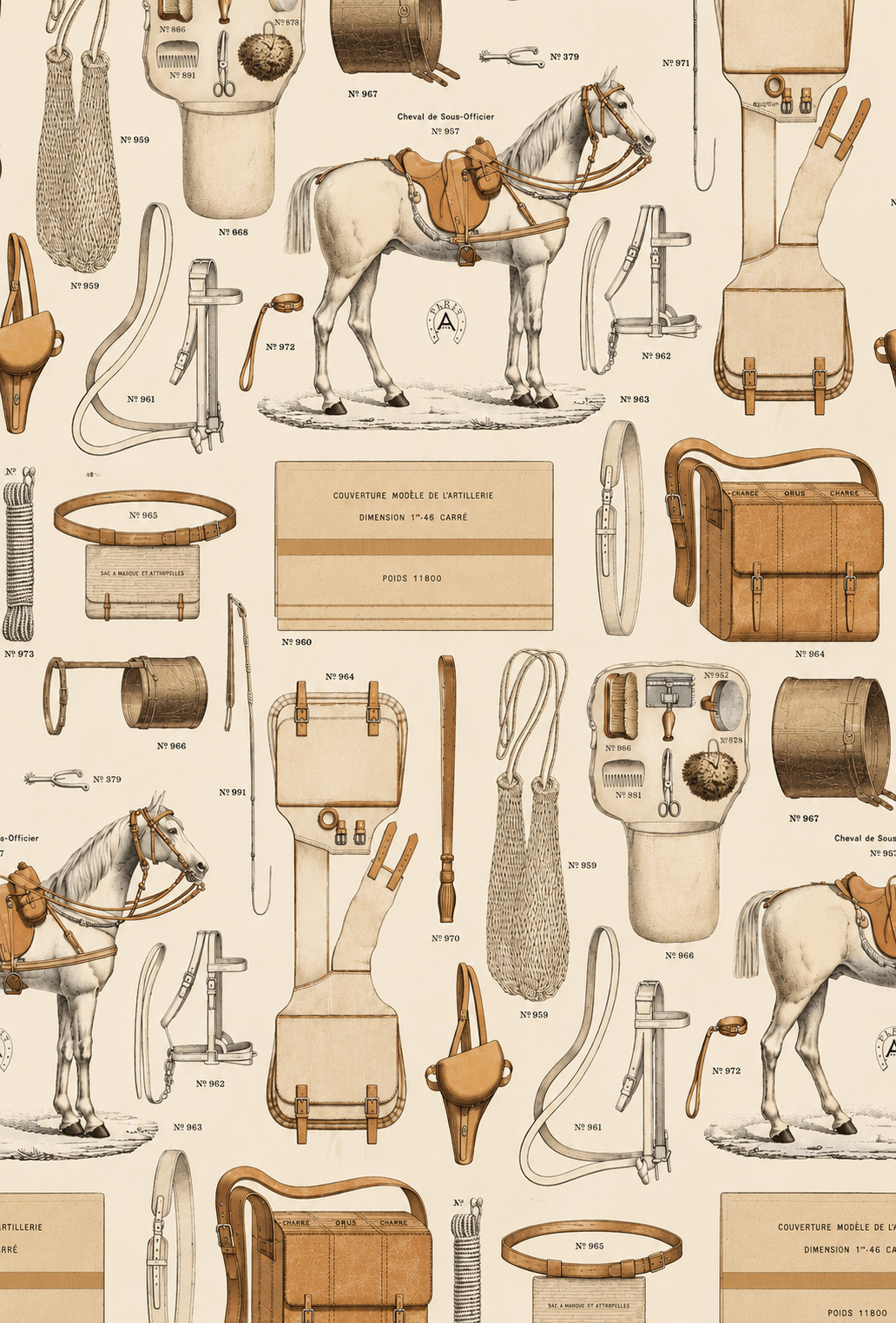 17-09-028-04 Wallpaper Cheval De Paris Xl light