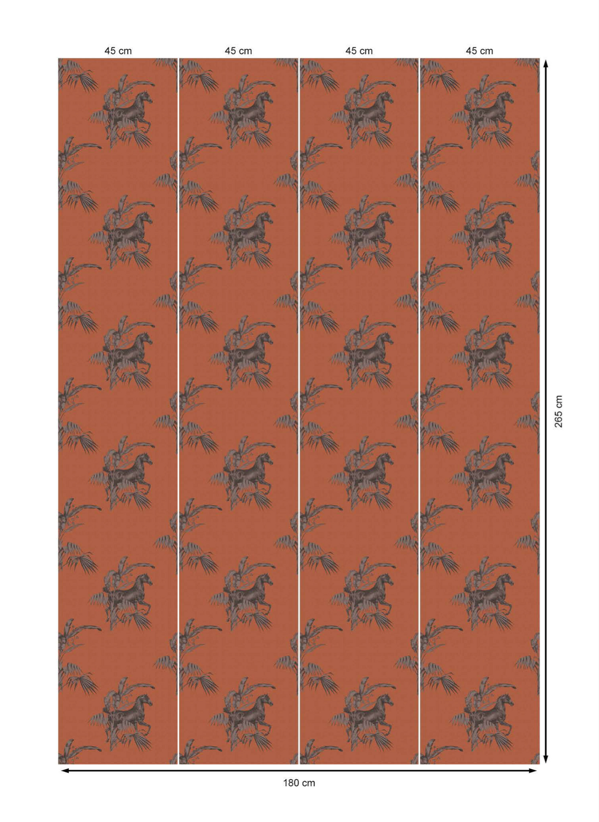 17-09-020-06 WALLPAPER New Horse Rust