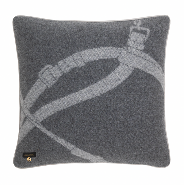 Wool Cashmere Cushion Halter Grey