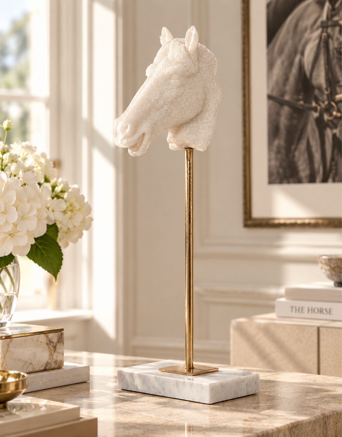 Raised Marble Horse
