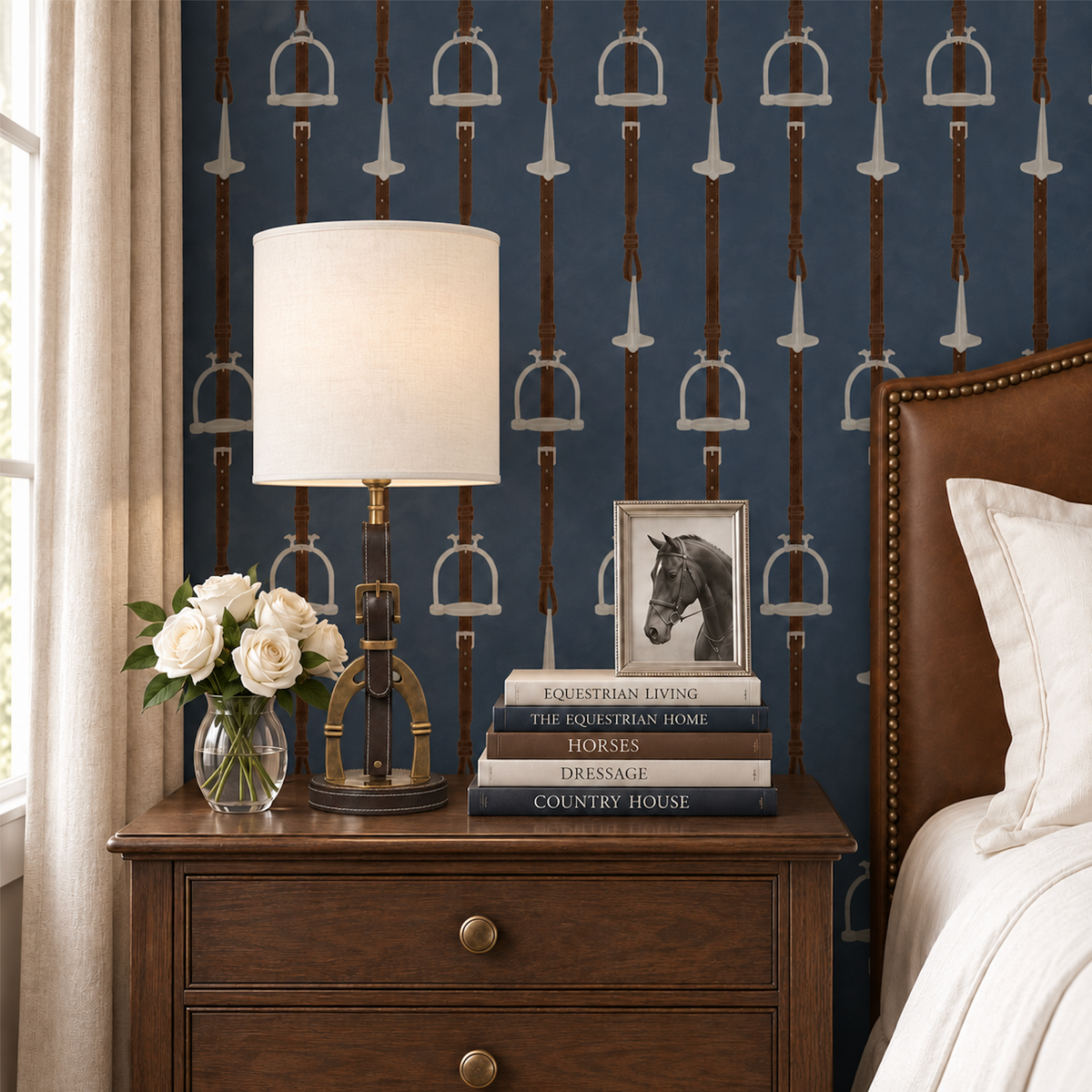 17-09-035-70 Wallpaper Stirrup Stripe Navy