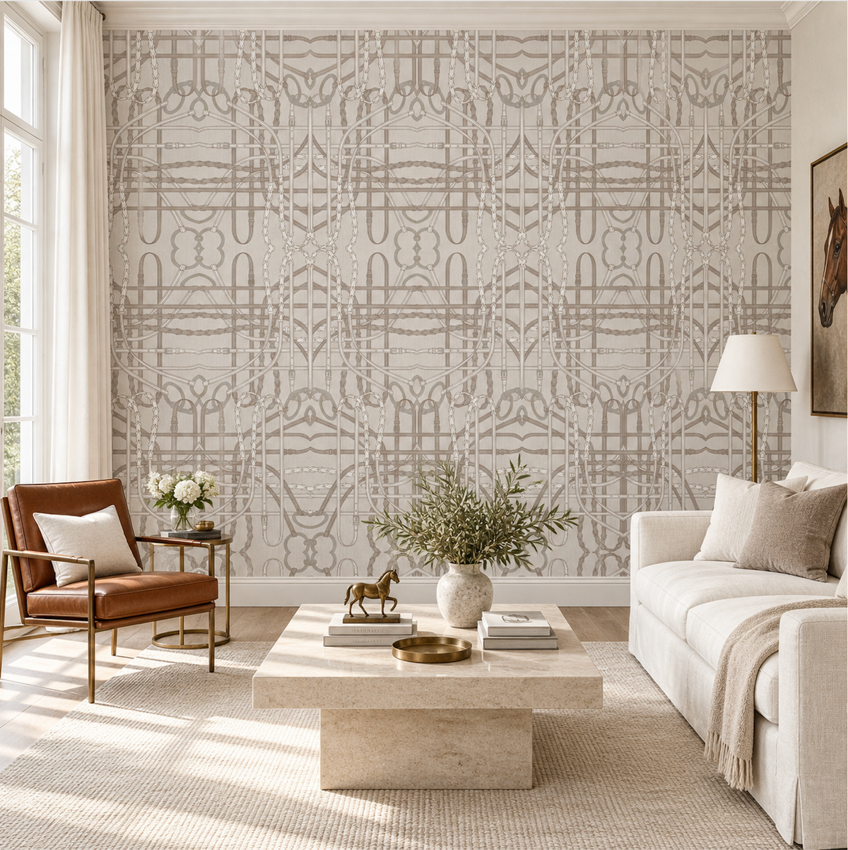 17-09-024-00 Wallpaper Bridle Off-white