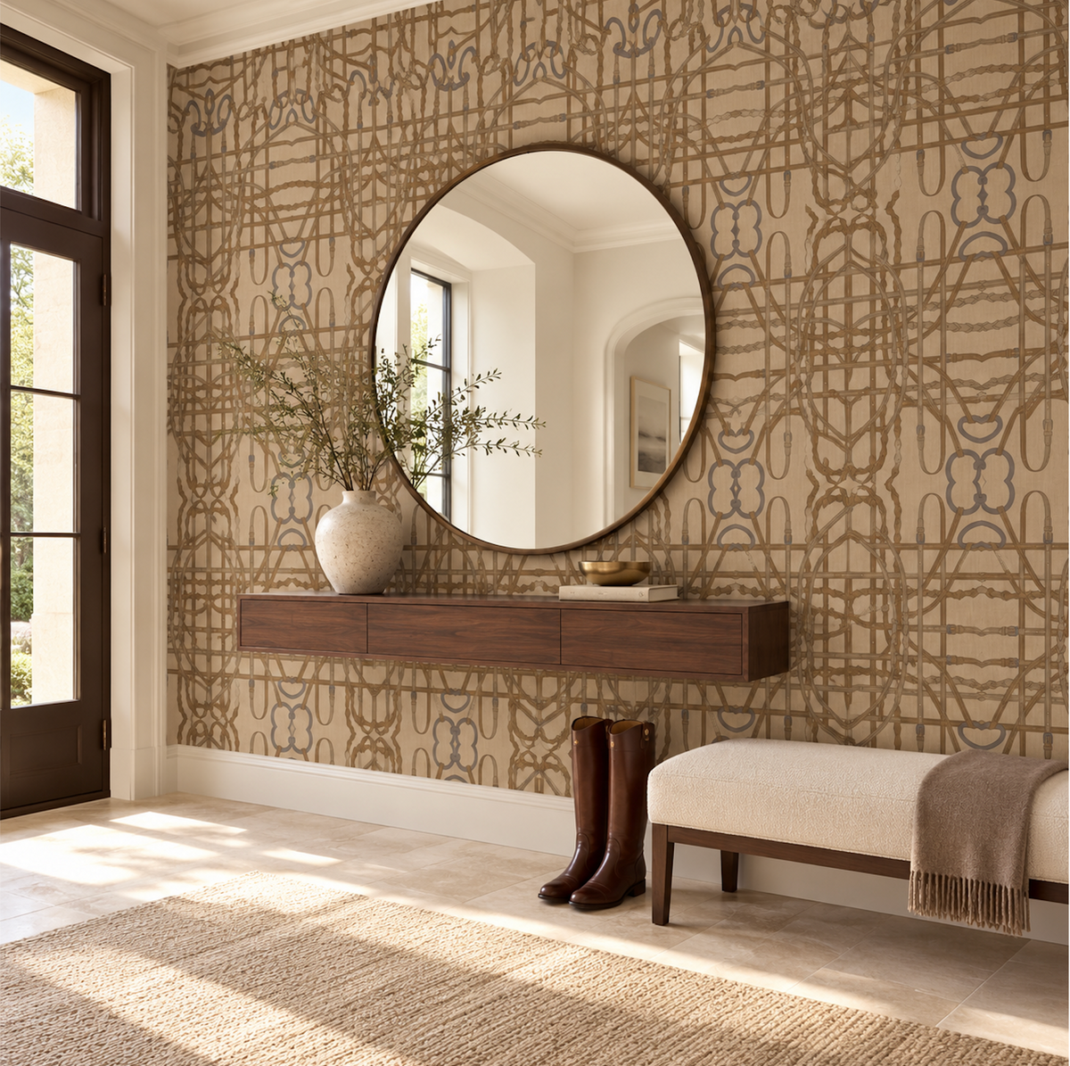 17-09-024-20 Wallpaper Bridle Caramel