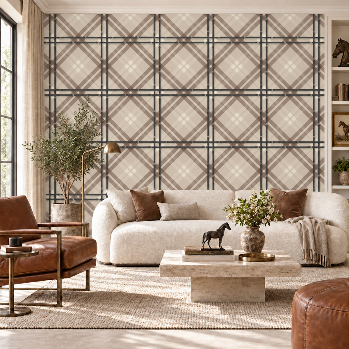 17-09-034-04 Wallpaper Tartan Doeskin