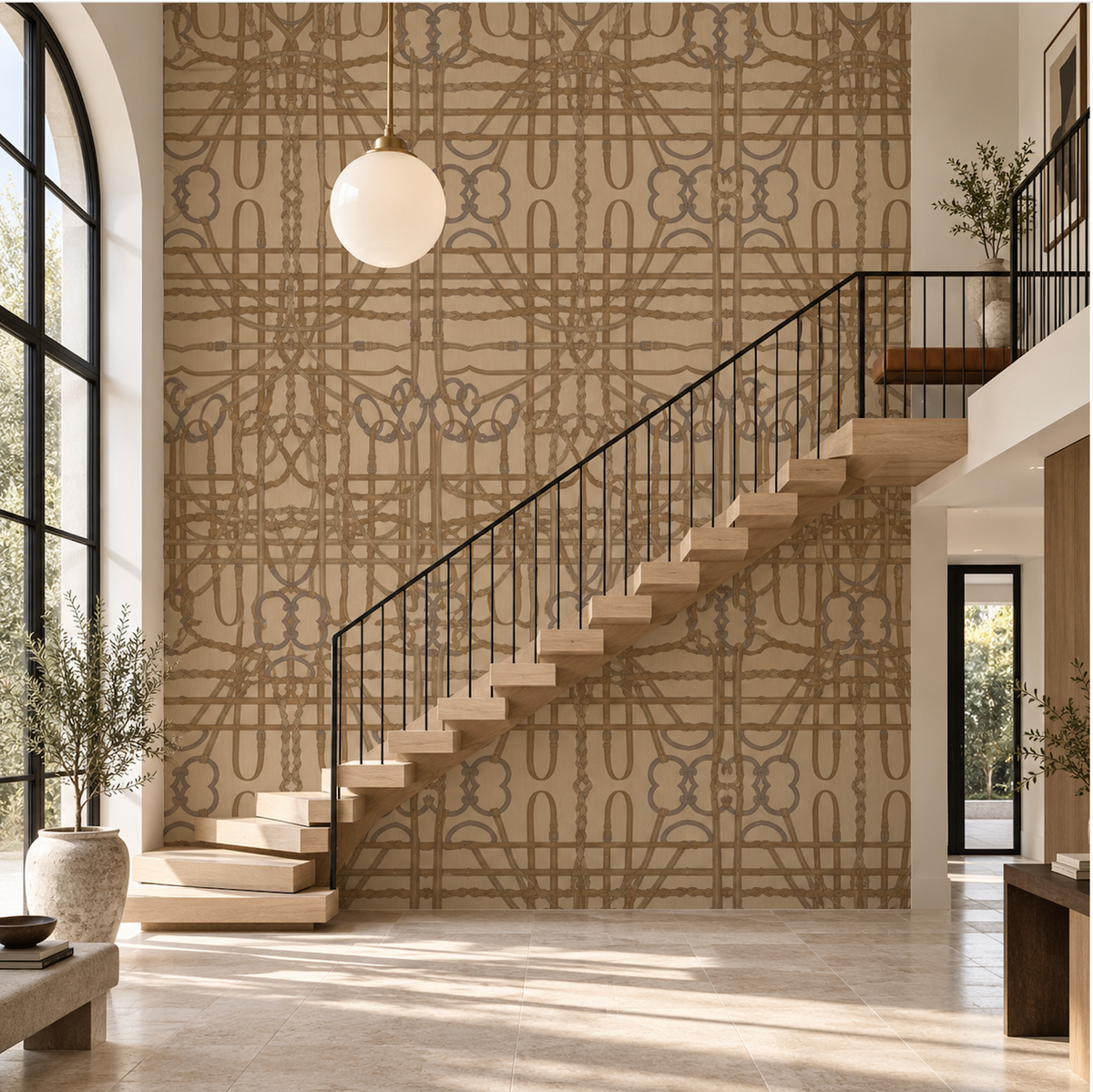 17-09-024-20 Wallpaper Bridle Caramel