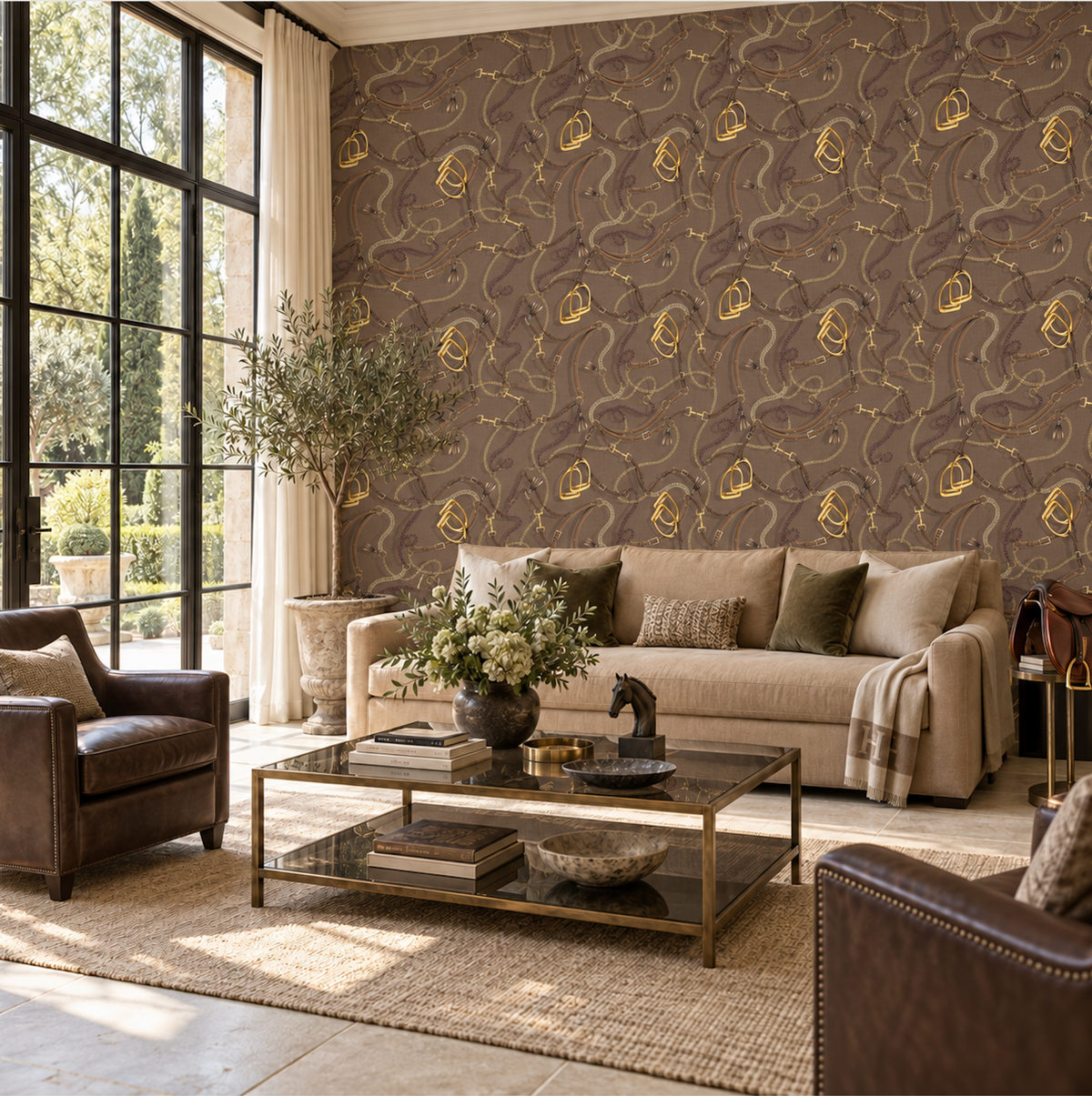 17-09-006-40 WALLPAPER TRESSAGE MUD