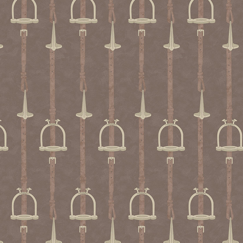 17-09-035-06 Wallpaper Stirrup Stripe Brown
