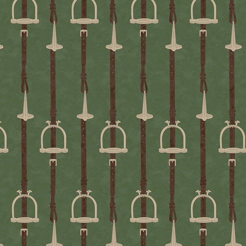 17-09-035-60 Wallpaper Stirrup Stripe Green
