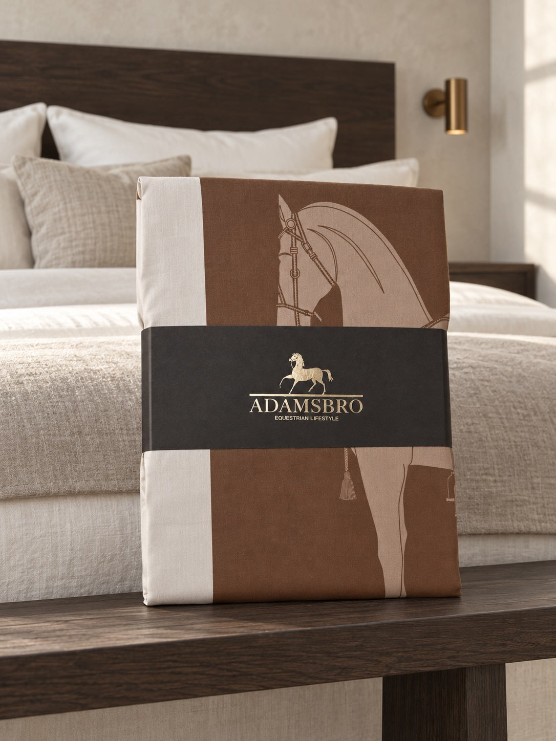 Horse Check Duvet Cover Single 140 x 200