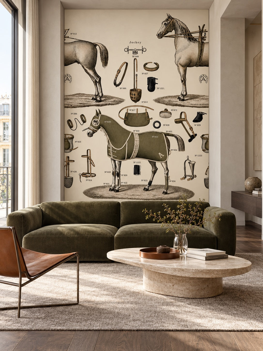 17-09-030-04 Wallpaper Jockey Vintage Olive