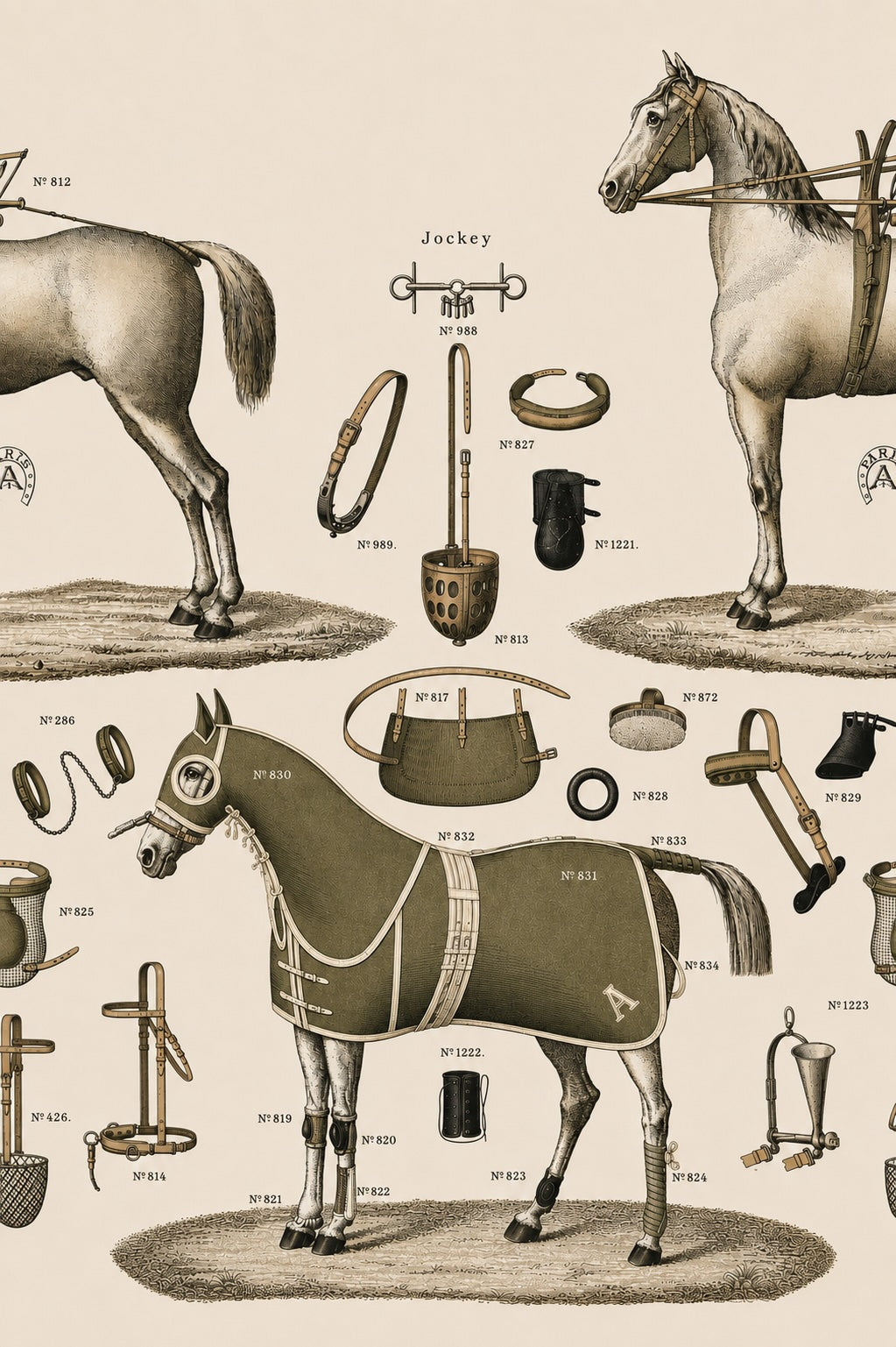 17-09-030-04 Wallpaper Jockey Vintage Olive
