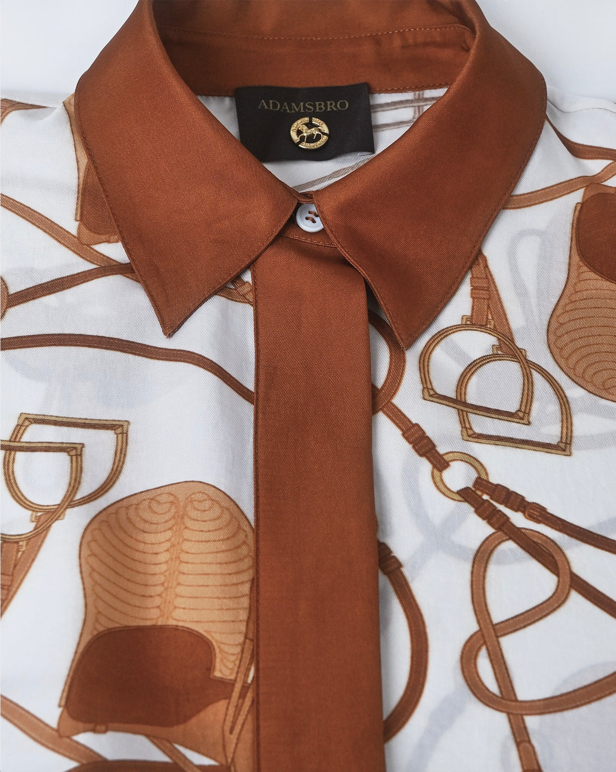 Satin Shirt Saddle Rust