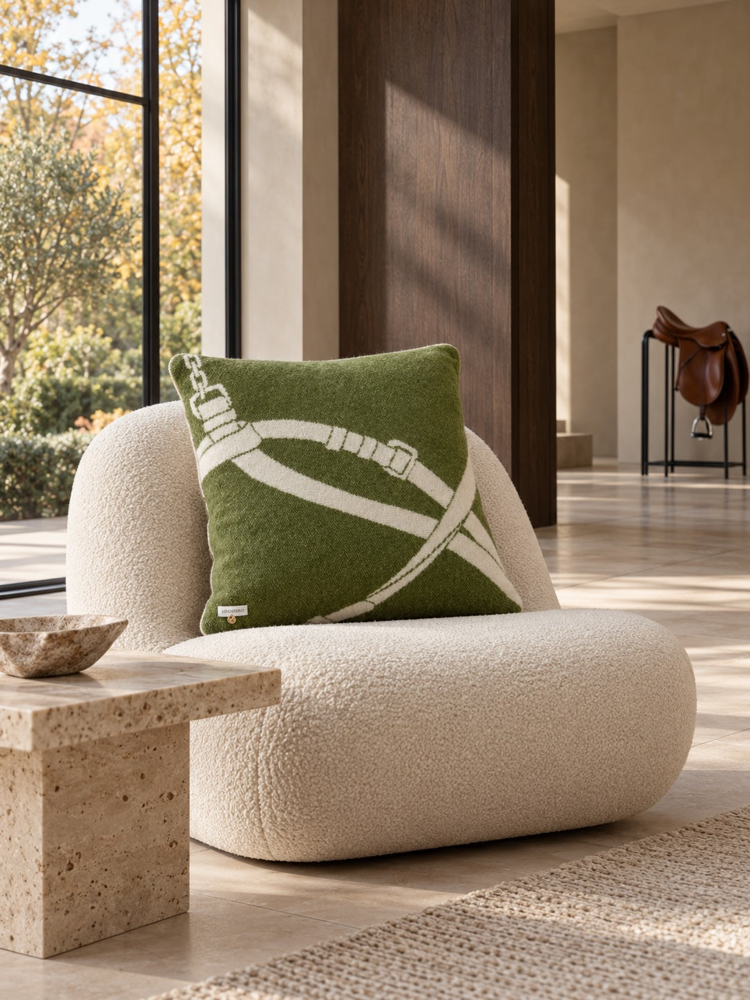 HALTER CUSHION NZ WOOL MOSS