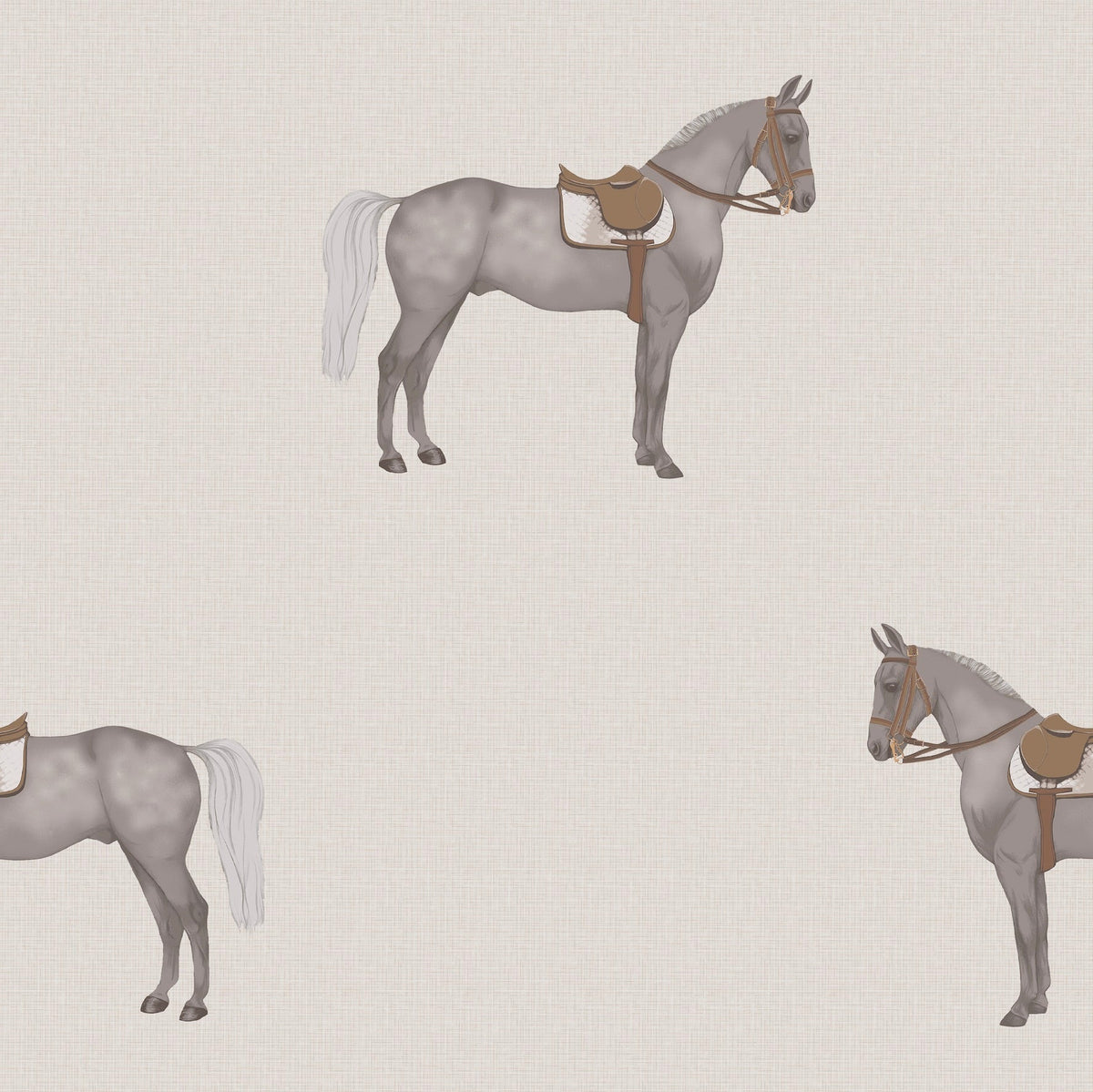 17-09-007-00/P WALLPAPER SAMPLE Petit Horse Offwhite