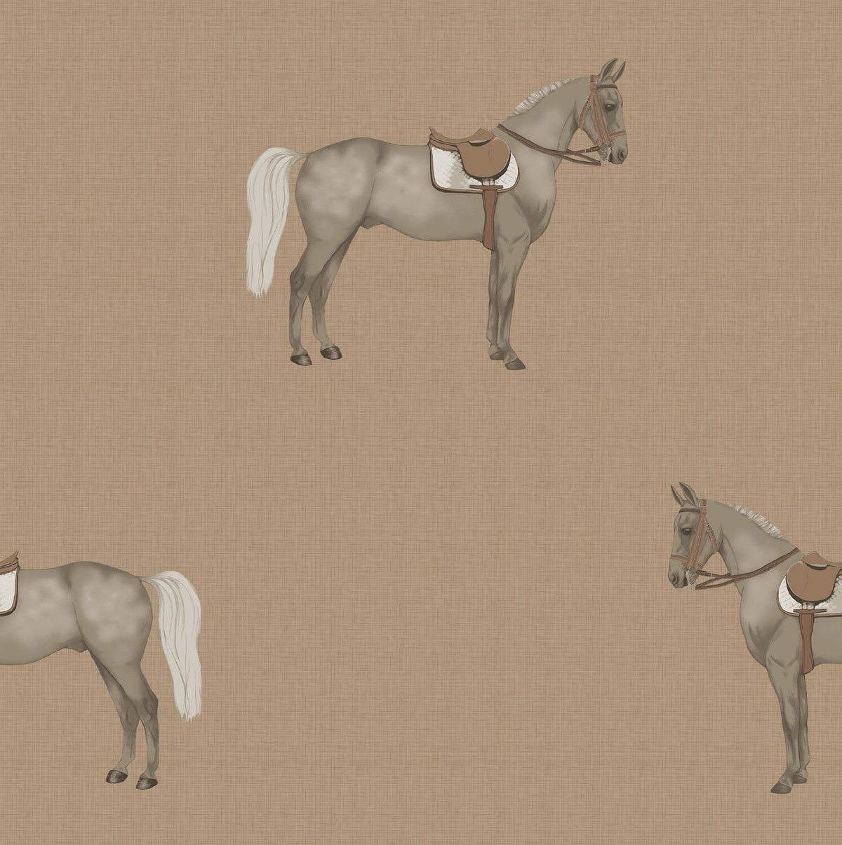 17-09-007-20/P WALLPAPER SAMPLE Petit Horse Caramel