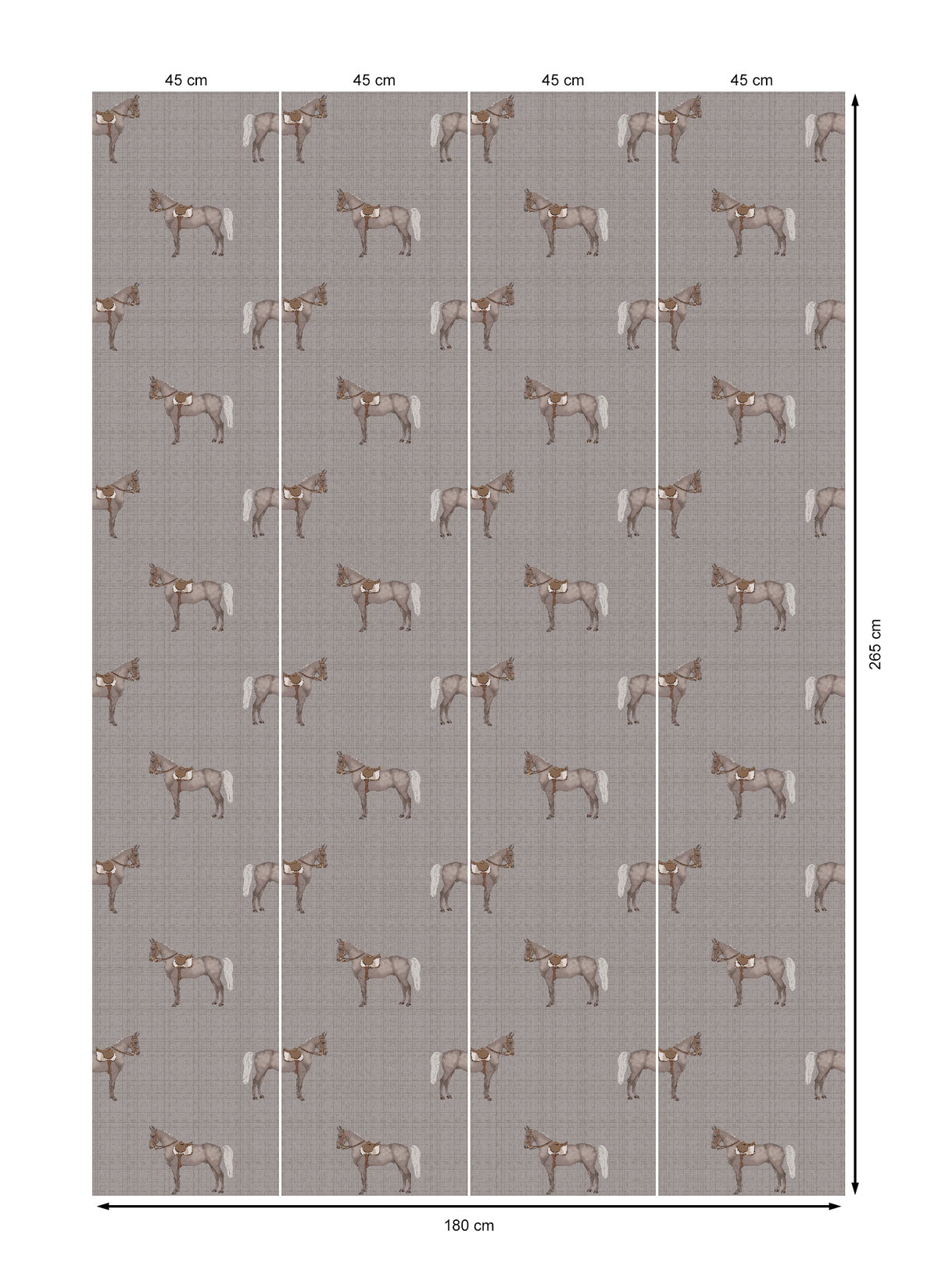 17-09-007-30 Wallpaper Petit Horse Taupe