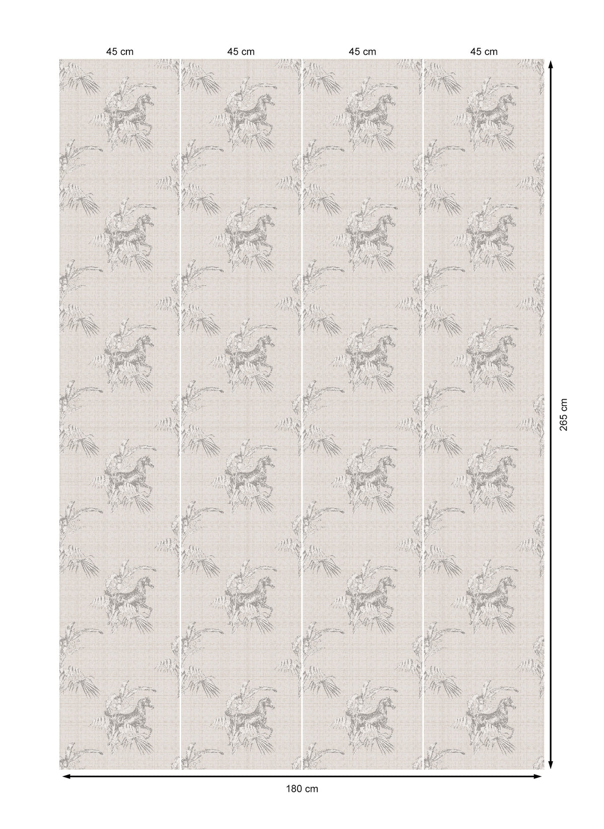 17-09-020-00 WALLPAPER NEW HORSE OFF-WHITE