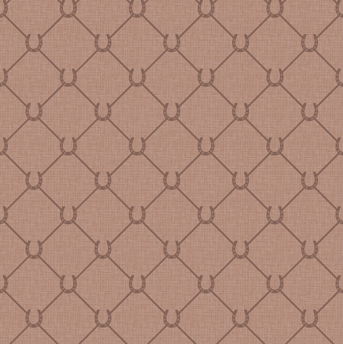 17-09-022-05 WALLPAPER NEW HORSE SHOE RED MOCCA