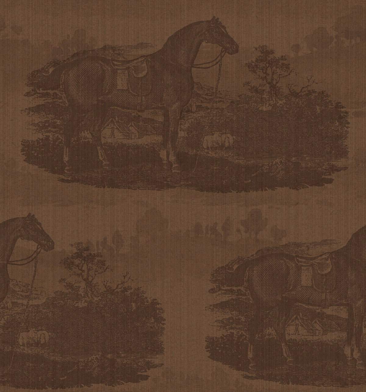 17-09-023-45/P wallpaper sample Horse Toile Brown