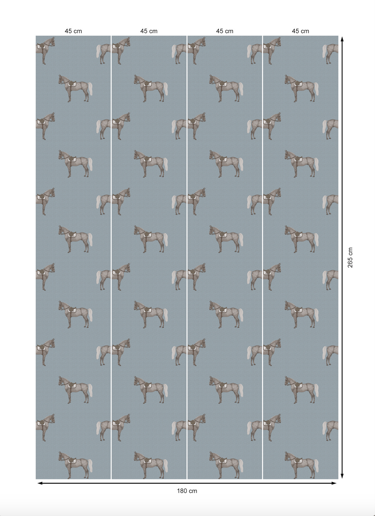 17-09-007-75 Wallpaper Petit Horse Light Blue