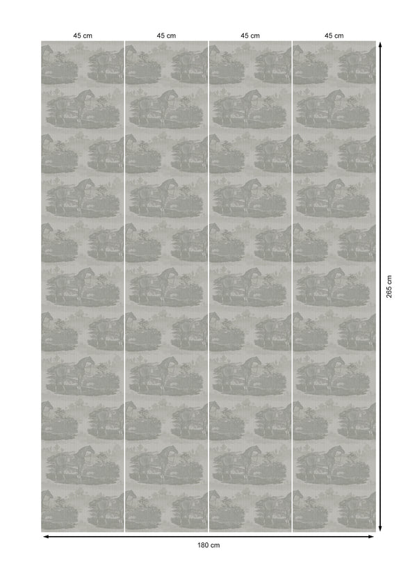 17-09-023-10 Wallpaper Horse Toile Dove