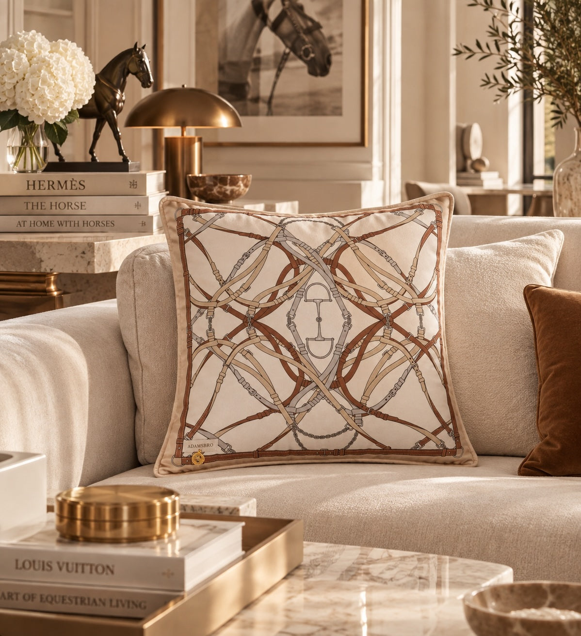 Bite velvet cushion Nougat