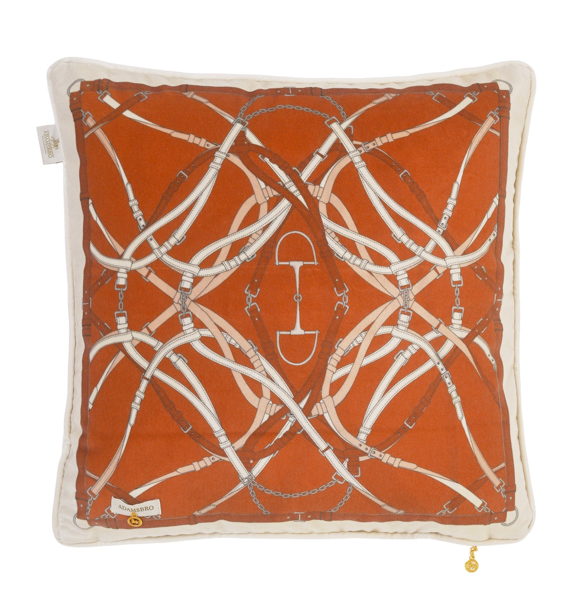 Bite velvet cushion Rust Orange