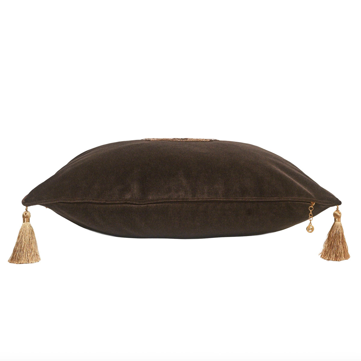 Brown Luxury velvet badge  with tassel