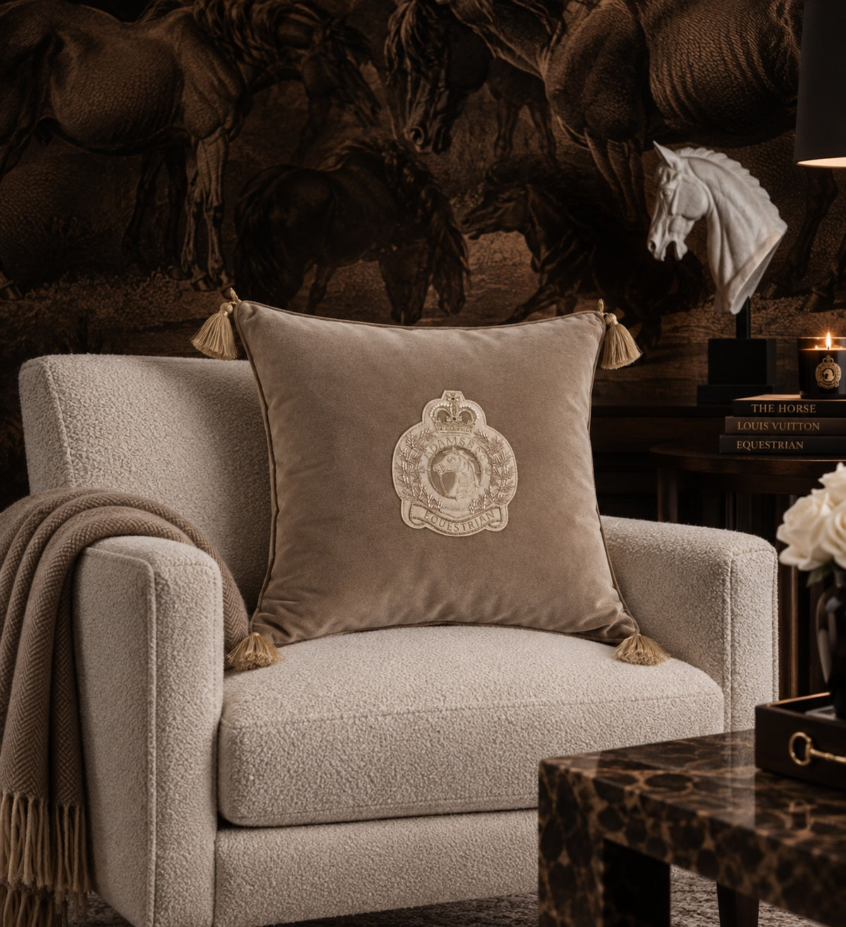 Luxury velvet badge  with tassel