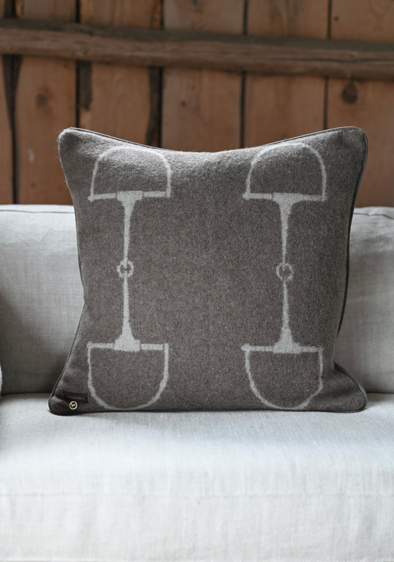 Wool Cashmere Cushion Classic Mud