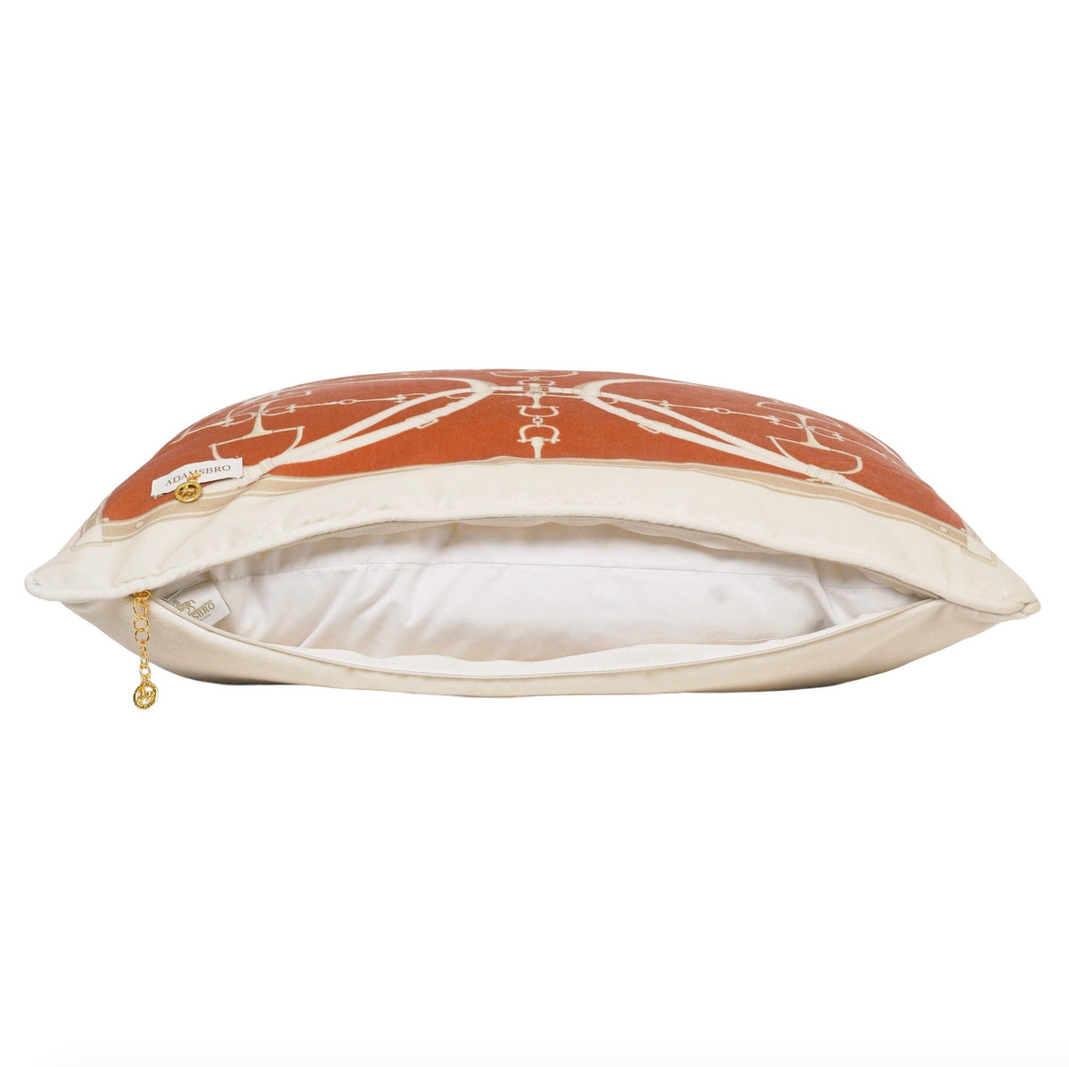 Bite Luxury velvet cushion Rust Orange