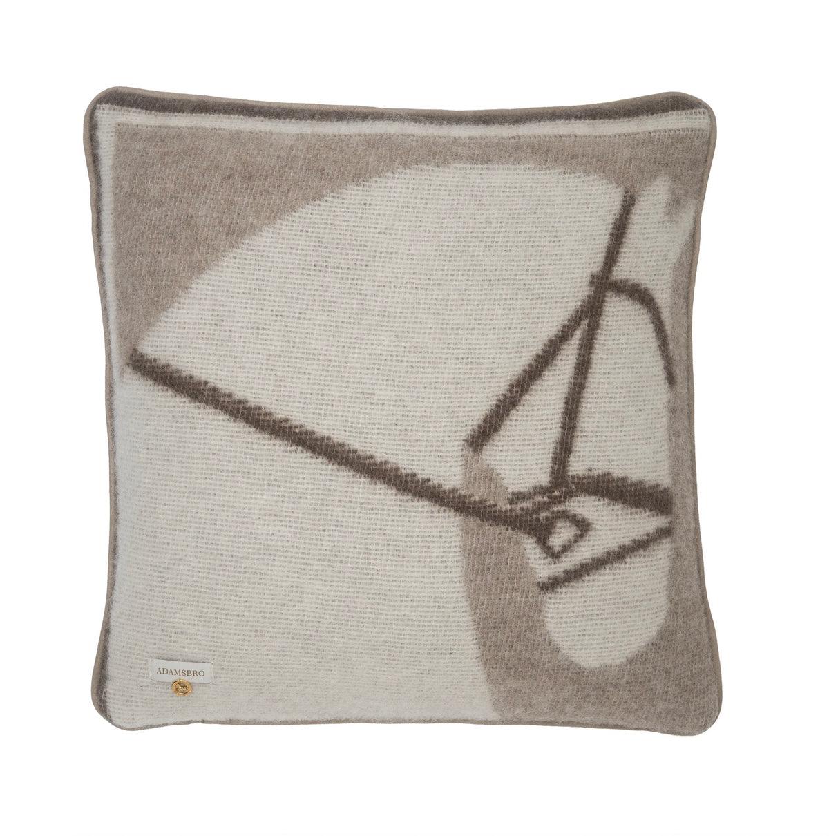 Multi Horses Cushion in 100% NZ Wool Beige melange