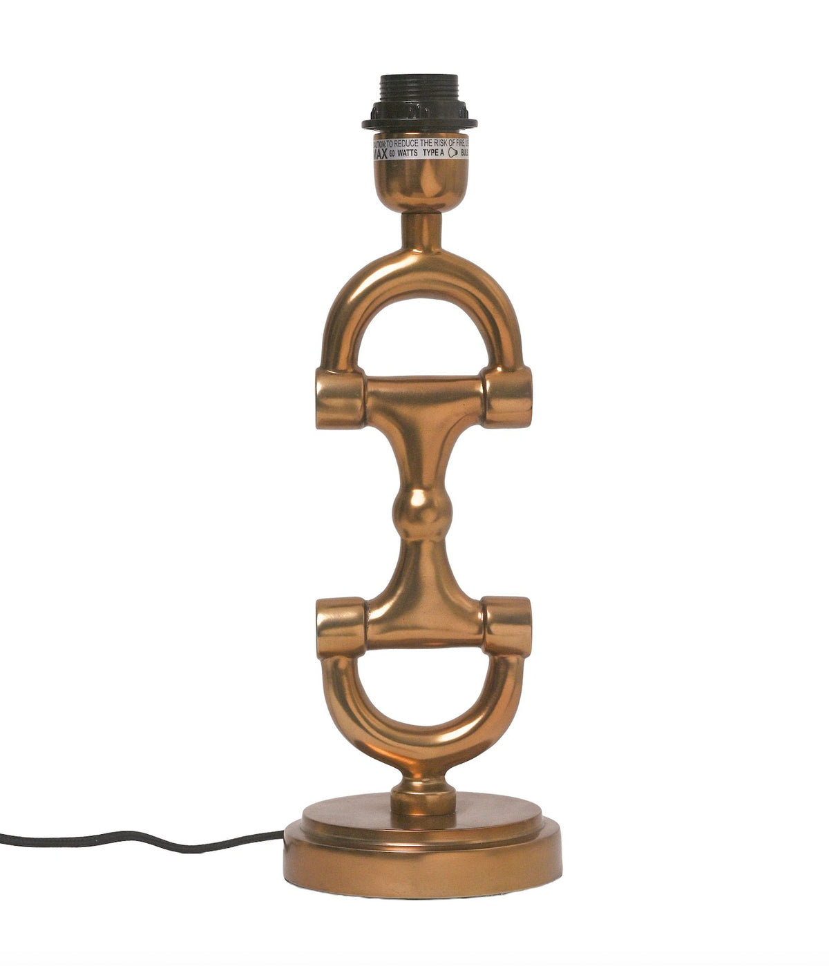 BIT Lamp stand Brass including Black Linnen Shade.
