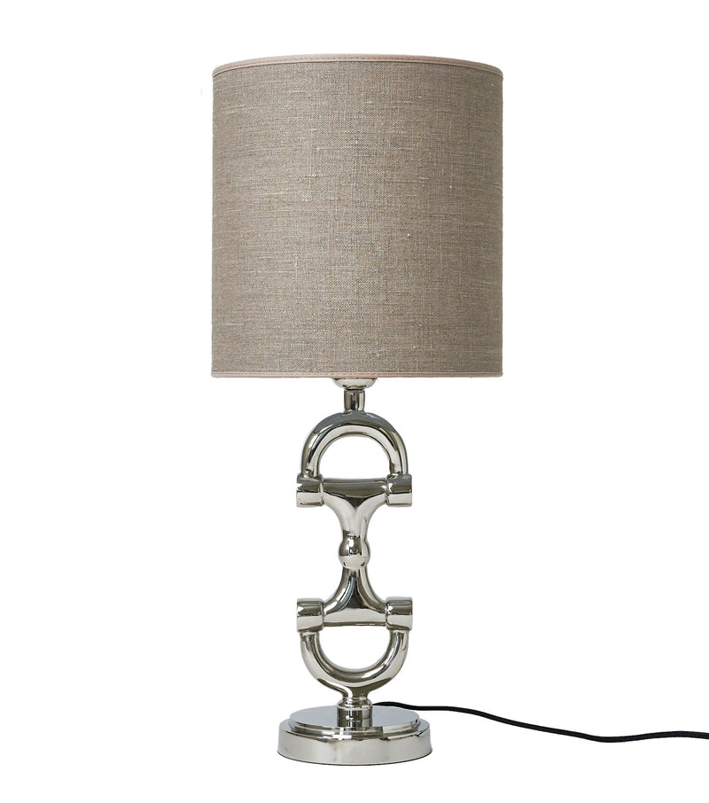 BIT Lamp stand Silver including Nature Linnen Shade.