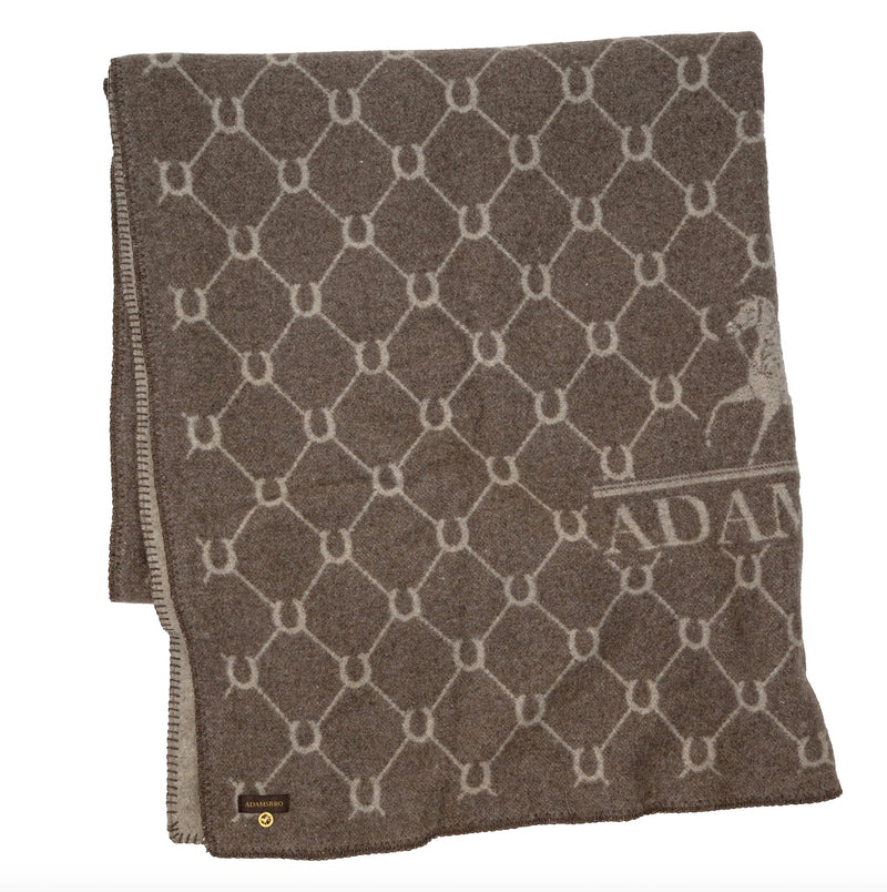 Luxe Merino Throw Mud Brown & Beige