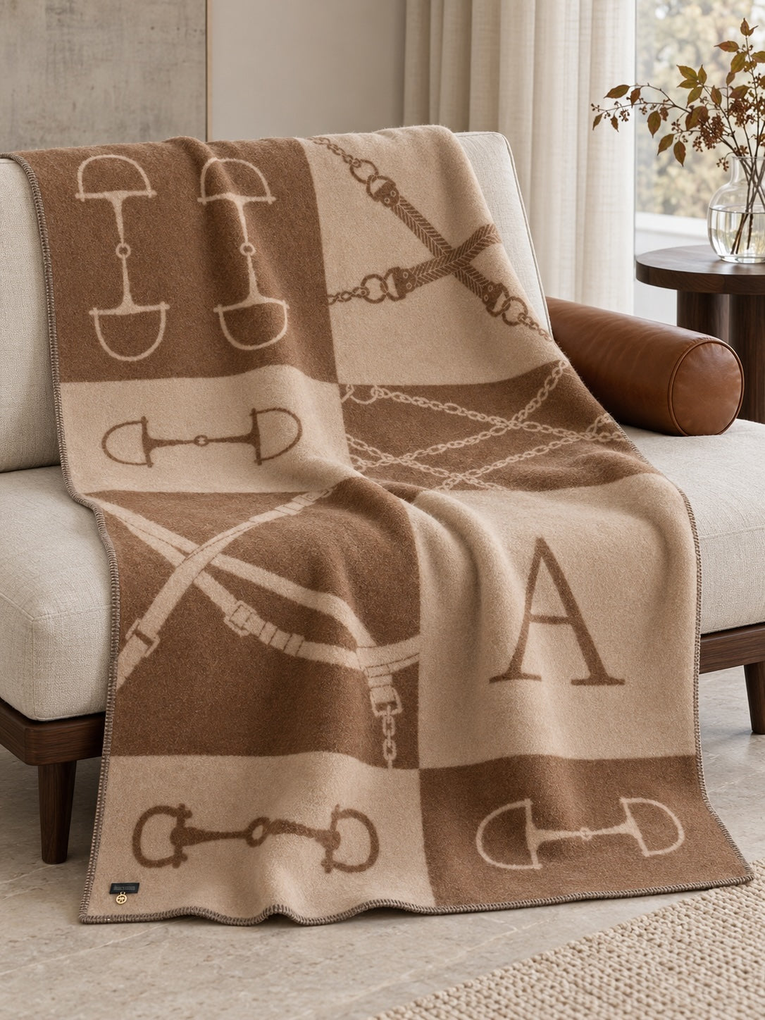 Throw Classic New Zeeland lambswool Camel