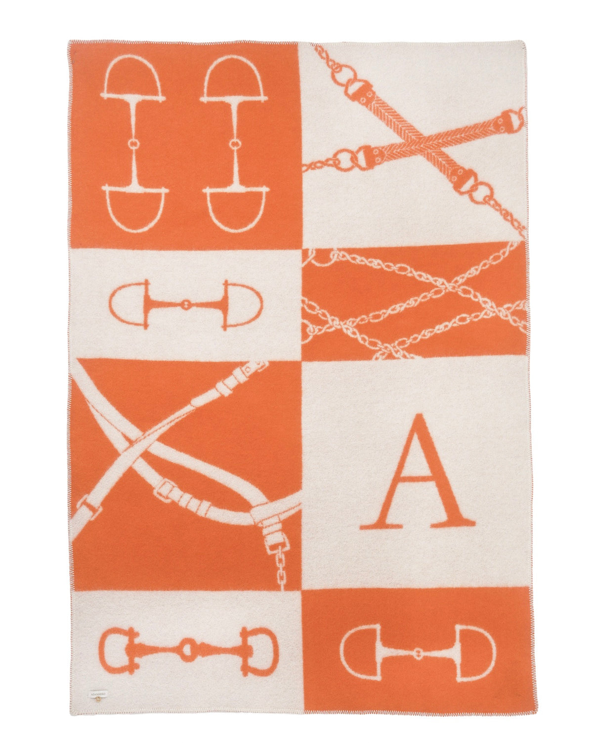 Classic Bit Throw – 100% New Zealand Lambswool NEW ORANGE