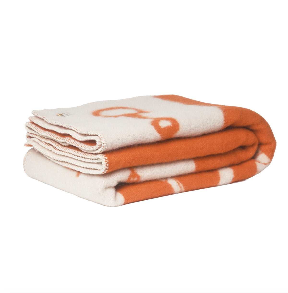 Classic Bit Throw – 100% New Zealand Lambswool NEW ORANGE