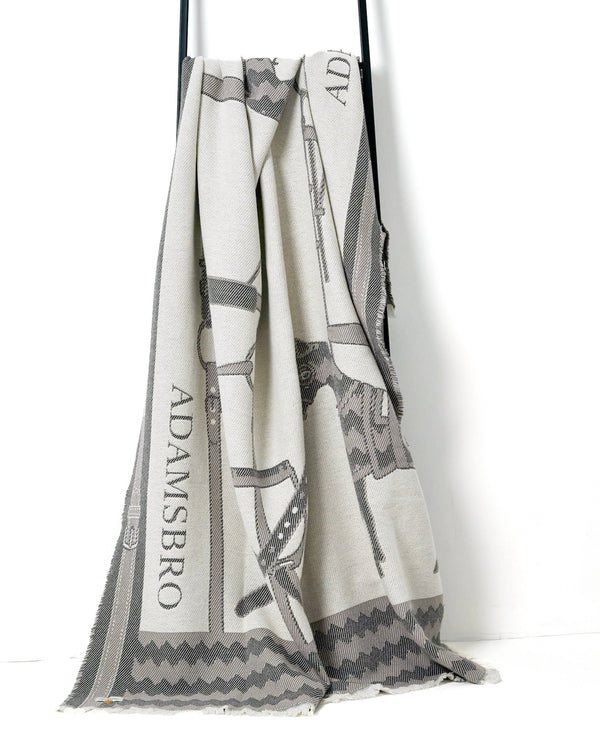 Zig Zag Jacquard Blanket Horses